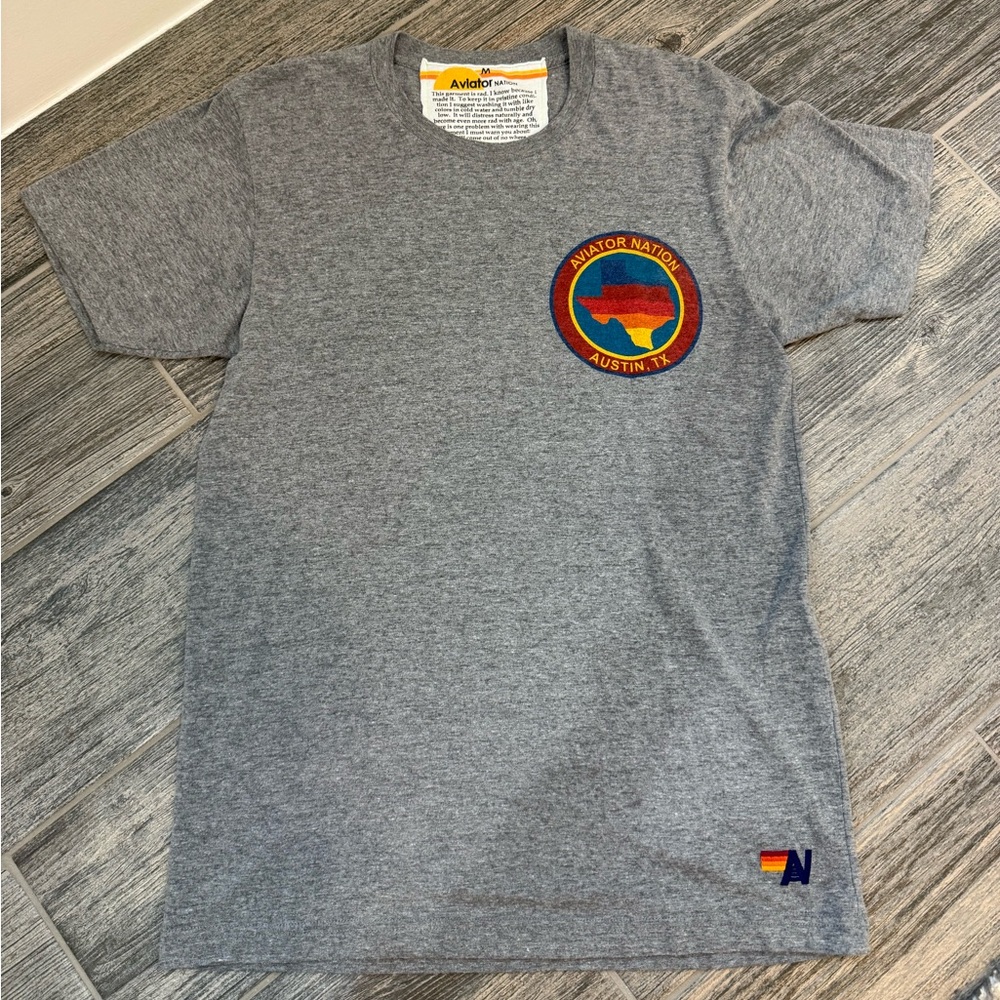 Aviator Nation Austin Tee - Heather Grey